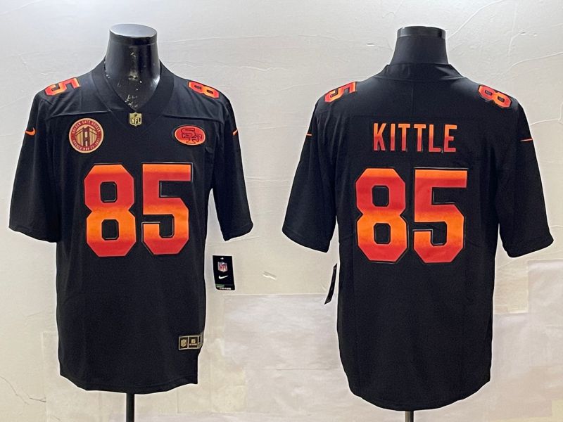 Men San Francisco 49ers #85 Kittle Black Fashion 2025 Nike Limited NFL Jersey style 5